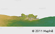 Satellite Panoramic Map of MONTEVIDEO, single color outside