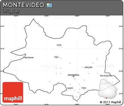 Blank Simple Map of MONTEVIDEO, cropped outside