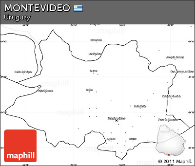 Blank Simple Map of MONTEVIDEO