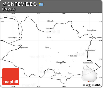 Blank Simple Map of MONTEVIDEO