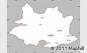 Gray Simple Map of MONTEVIDEO, cropped outside