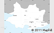 Gray Simple Map of MONTEVIDEO, single color outside