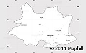 Silver Style Simple Map of MONTEVIDEO, cropped outside