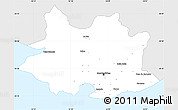 Silver Style Simple Map of MONTEVIDEO, single color outside