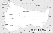 Silver Style Simple Map of PAYSANDU