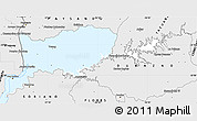 Silver Style Simple Map of RIO NEGRO