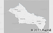 Gray 3D Map of RIVERA, single color outside