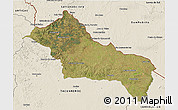 Satellite 3D Map of RIVERA, shaded relief outside
