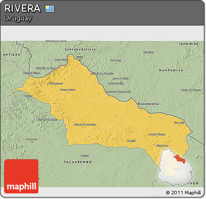 Savanna Style 3D Map of RIVERA