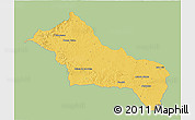 Savanna Style 3D Map of RIVERA, single color outside