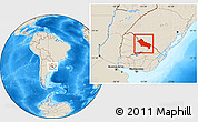 Shaded Relief Location Map of RIVERA