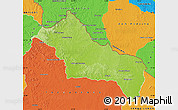 Physical Map of RIVERA, political outside