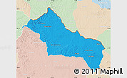 Political Map of RIVERA, lighten