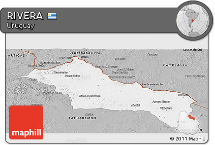 Gray Panoramic Map of RIVERA