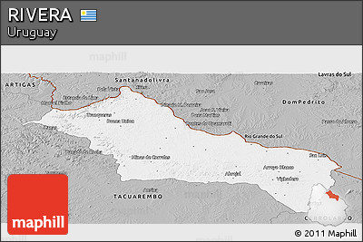 Gray Panoramic Map of RIVERA