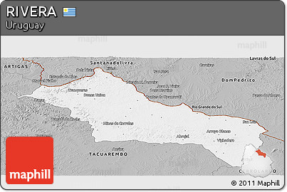 Gray Panoramic Map of RIVERA