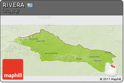 Physical Panoramic Map of RIVERA, lighten