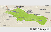 Physical Panoramic Map of RIVERA, shaded relief outside