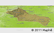 Satellite Panoramic Map of RIVERA, physical outside