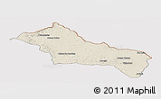 Shaded Relief Panoramic Map of RIVERA, cropped outside