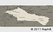 Shaded Relief Panoramic Map of RIVERA, darken