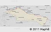 Shaded Relief Panoramic Map of RIVERA, desaturated