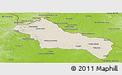 Shaded Relief Panoramic Map of RIVERA, physical outside