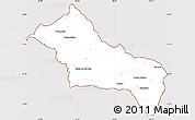 Classic Style Simple Map of RIVERA, cropped outside