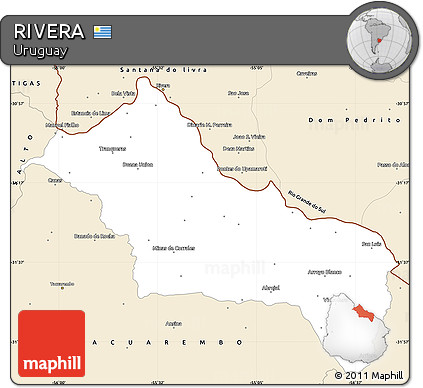 Classic Style Simple Map of RIVERA