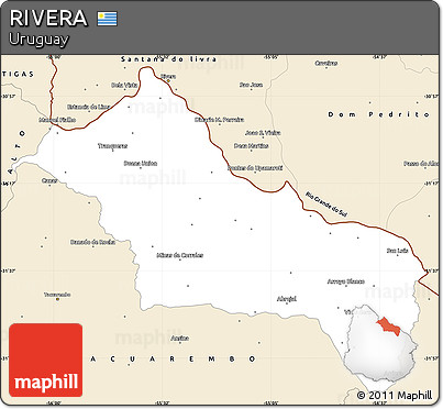 Classic Style Simple Map of RIVERA