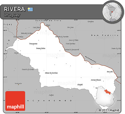 Gray Simple Map of RIVERA
