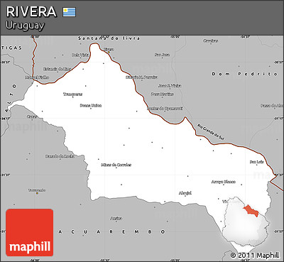 Gray Simple Map of RIVERA