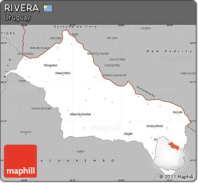 Gray Simple Map of RIVERA
