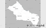 Gray Simple Map of RIVERA, single color outside