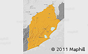 Political 3D Map of ROCHA, desaturated