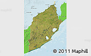 Satellite 3D Map of ROCHA, political outside
