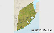Satellite 3D Map of ROCHA, shaded relief outside