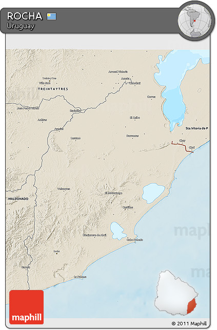 Shaded Relief 3D Map of ROCHA