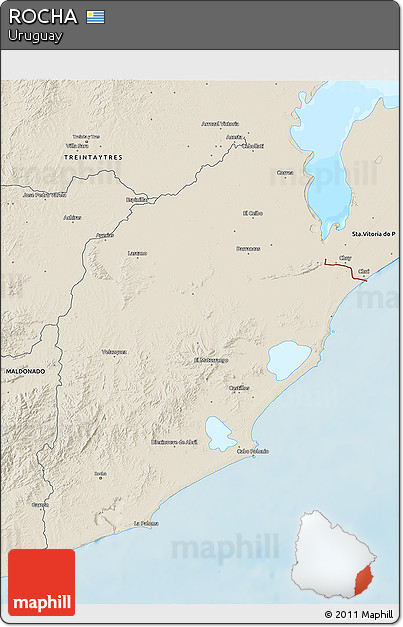 Shaded Relief 3D Map of ROCHA