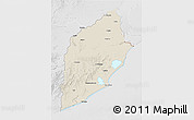 Shaded Relief 3D Map of ROCHA, lighten, desaturated