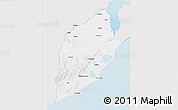 Silver Style 3D Map of ROCHA, single color outside