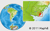 Physical Location Map of ROCHA, within the entire country