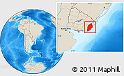 Shaded Relief Location Map of ROCHA