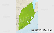 Physical Map of ROCHA, shaded relief outside