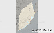 Shaded Relief Map of ROCHA, darken, semi-desaturated