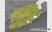 Satellite Panoramic Map of ROCHA, desaturated