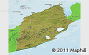 Satellite Panoramic Map of ROCHA, political outside