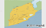 Savanna Style Panoramic Map of ROCHA, single color outside