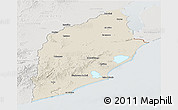 Shaded Relief Panoramic Map of ROCHA, lighten, semi-desaturated