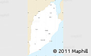 Classic Style Simple Map of ROCHA, single color outside